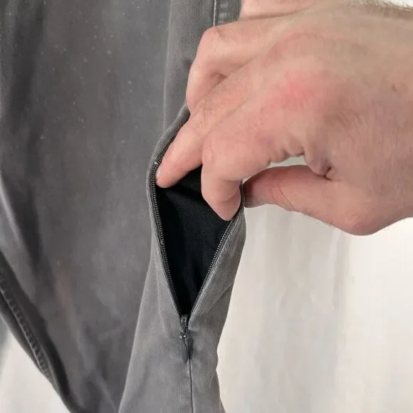 Nike SB Jeans Men's 32 Grey Distressed Cotton Blend Button Zip Vented Flaws - Picture 7 of 14